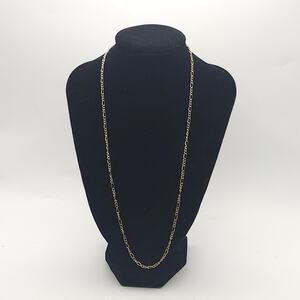 14K Gold Filled 2.5mm Figaro Link Chain Necklace 18in Yellow Gold Lobster Clasp